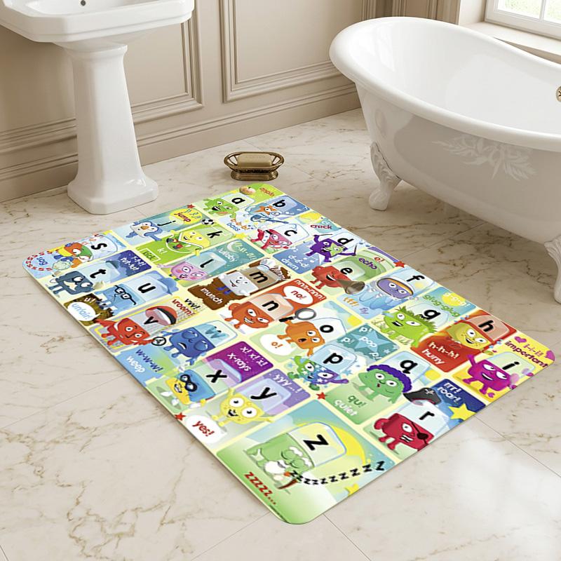 Alphabet Animals Living Room Nonslip Area Rug Soft Carpet For Bedroom Game Playroom Sofa Office Home Decor Doormat Christmas Gift C926580