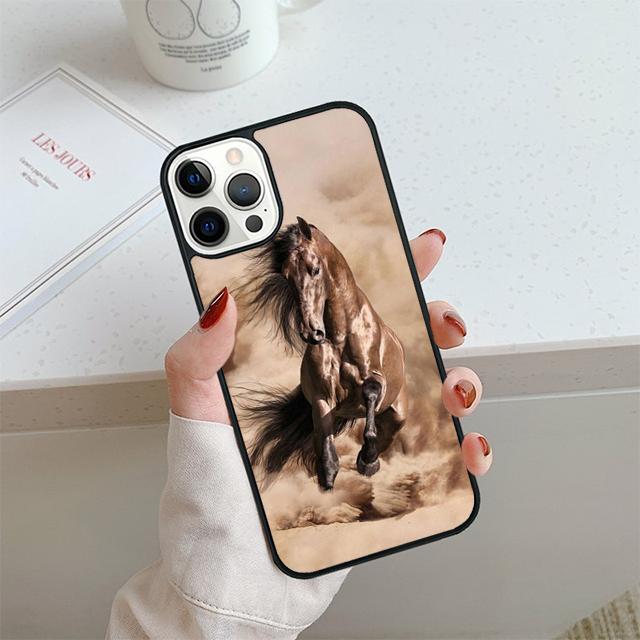 Handsome Horse Animal Phone Case For iPhone 17 Air 14 15 16 13 12 Cover For Apple 14 15 16 Pro Max Plus Coque