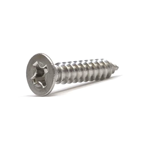 [M3x15] Stainless Steel Countersunk Head Tapping Screws, Type 1 (A-Shaped), 10 Pieces