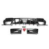 For Honda CR-V CRV Hybrid 2023-2025 Rear Bumper Diffuser with LED Light, Rear Lip Spoiler Skid Guard Underbody Styling Trim
