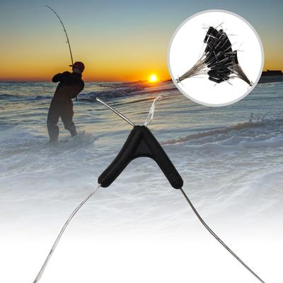 100 Pezzi Divisori per Sottolesa da Pesca Dispositivo Contattore Ami Doppi Fagiolino Spaziatore Girella per Linea Strumento Dispositivo Biforcazione Linea