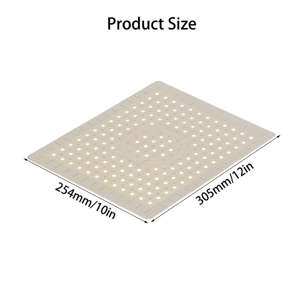 2pcs Food Grade Rubber Kitchen Sink Mat Fast Draining Sink Liner  Glassware Protection