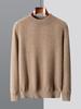 Men's Half-High Collar Wool Sweater - Thin, Warm Knitwear for Autumn/Winter