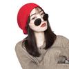 Cold Loose Knitted Hat Men and Women Street Piles of Hats Big Heads Cold Hats Confinement Hat Autumn and Winter