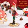 25CM Świąteczny Dziadek do Orzechów Szkocki żołnierz w paski Ręcznie robiona Dekoracja Świąteczna Noworoczna Dekoracja na Imprezę Świąteczną Prezent