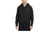 Nike Solid Color Logo Print Zip Hoodie Jacket FB7116-010