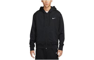 Nike Solid Color Logo Print Zip Hoodie Jacket FB7116-010