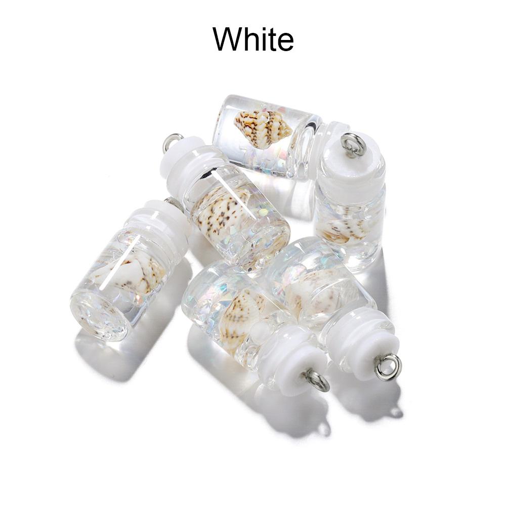 

10pcs/lot Conch Shell Ocean Drift Bottle Pendants Handmade Crafts Charms For Earrings Necklace DIY Jewelry Making Supplies белый