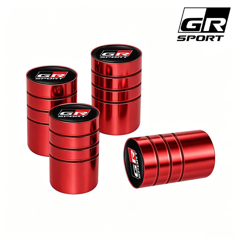 4Pcs Aluminum Alloy Tire Valve Caps Anti Leak Dust Cover Car Wheel Accessory For Toyota Hilux Corolla RAV4 Camry Highlander C-HR