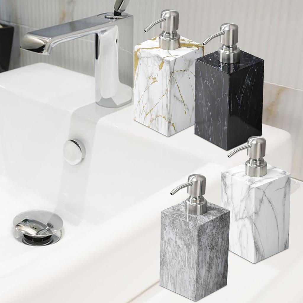 Marble Texture Soap Dispenser Hand Soap Liquid Dispenser 500ml Salon Dispenser Lotion Dispenser Bottle for Home Kitchen
