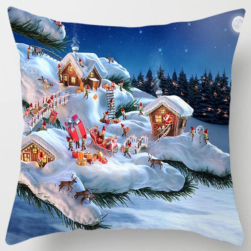 

Рождественская серия наволочка подарки украшение для дома и офиса наволочка для спальни диван декоративная подушка Funda de almohada 45x45cm