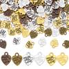 180Pcs 6 Colors Tibetan Style Alloy Pendants Heart with Word Charms Mixed Color 12.2~12.5x9.5~10x1.5~1.8mm Hole: 1.8~2mm 30pcs/color