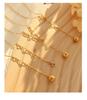 Gold-Plated Geometric Polygon Sphere Pendant Necklace with Adjustable Tassel – Versatile Titanium Steel Clavicle Chain