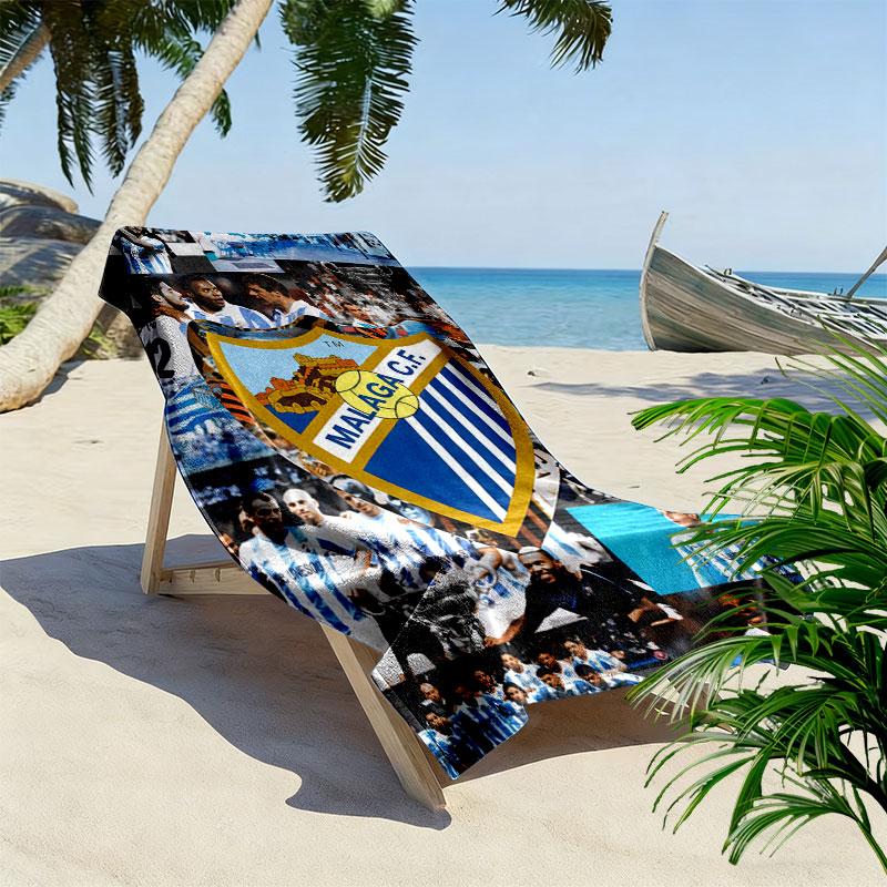 Málaga C.F. Poster Beach Towel, Large Soft Quick Dry Towel for Beach Camping Swimming