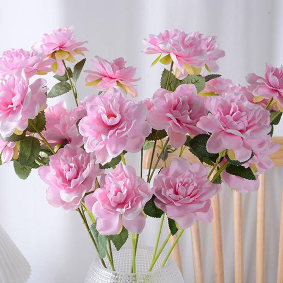 Real Touch Fake Orchids Flowers Faux Silk Artificial Phalaenopsis Flower with 5 Heads Blooms for Home Indoor Decor Office Tabletop