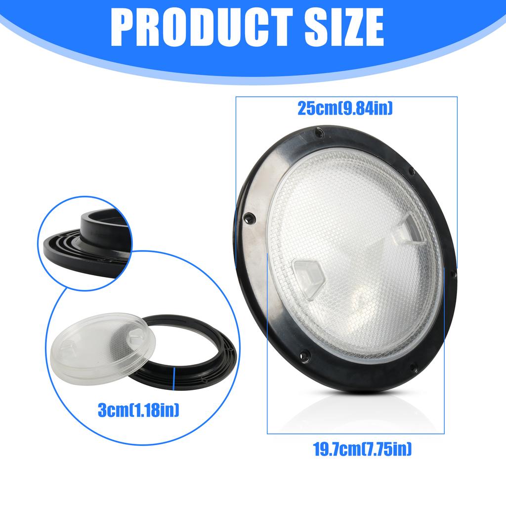 Rotating Lock 8 Inch Round Deck Inspection Access Hatches Cover ABS Material UV Resistant Suitable For Boats And Campers