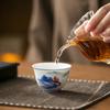 Blue and White Hand-painted Porcelain Teacup Set