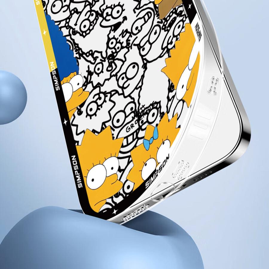 Simpson Fun Family Case for Apple iPhone 16e 17 Air XS XR 13 12 11 17 Pro Max 7 8 SE 15 14 16 Plus Soft Cover