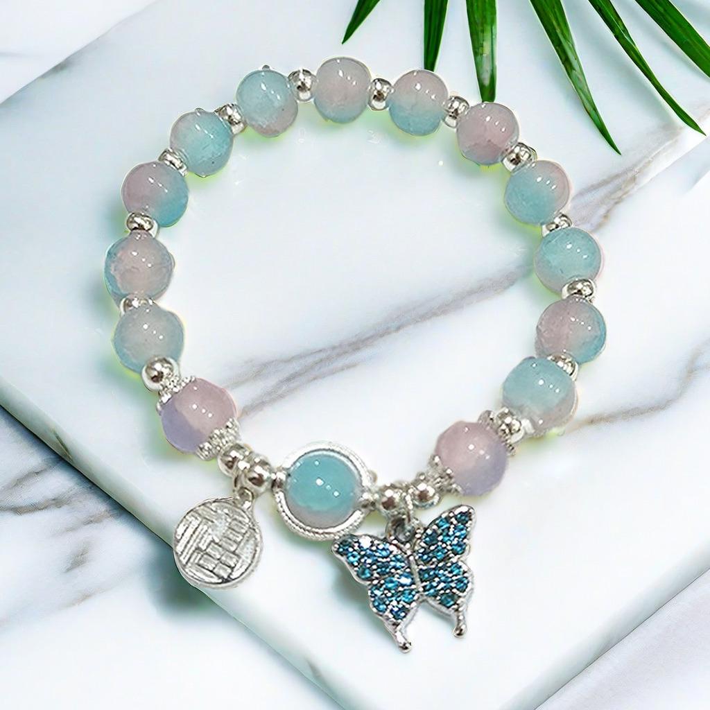 Daisy Popcorn Beaded Bracelet: Elegant Women's Hand Jewelry