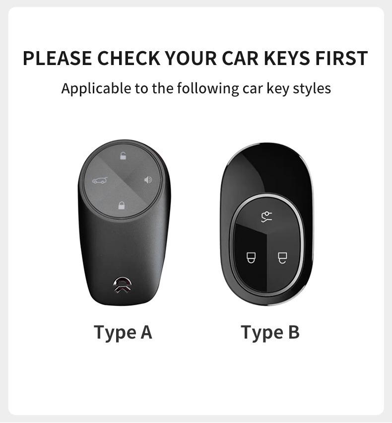 Nio Key Case Cover: Compatible with ES6, EC6, ES8, ET5, ET7, EC7, ES7 - Simple Protective Keychain