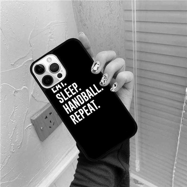 Eat Sleep Handball Repeat phone Case Cover For iPhone 17 Air 16 15 14 Plus apple 16 11 12 13 Pro Ma coque