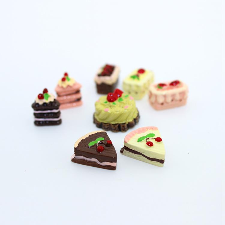 Miniature Dollhouse 8-Piece Cake Set D131 - Mini Food Play Scene Accessory
