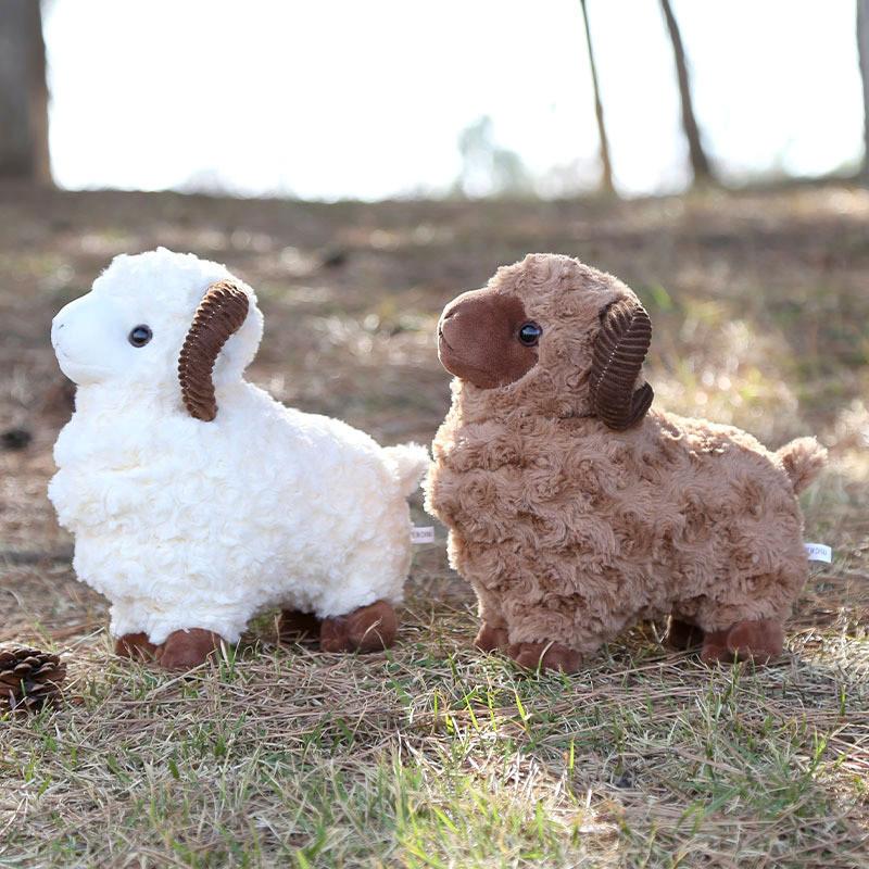 Cute Sheep Plush Doll With Pp Cotton Fill For Kids Birthday Gift