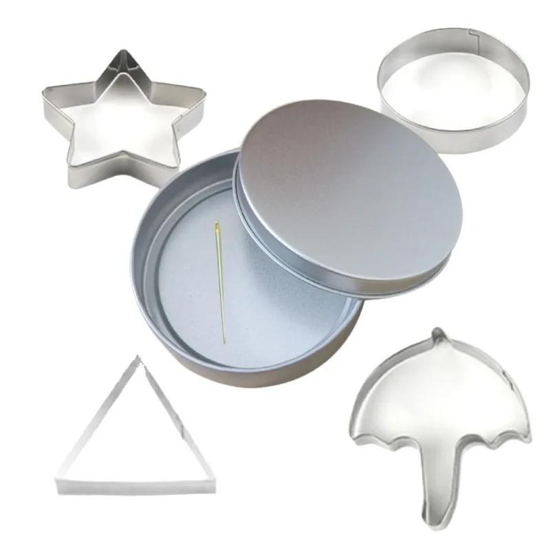 1-10Sets Stainless Steel Spot Sugar Cookie Molds Sugar Cookie Making Tools Set Umbrella Star Triangle Baking Bakery Accessories