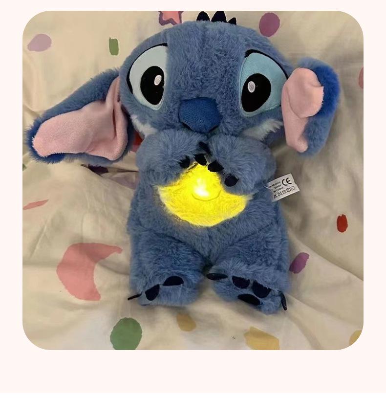 Cross-border Breathing Bear & Otter Stitch: Two-color Sound & Light Plush Animal Doll for Kids