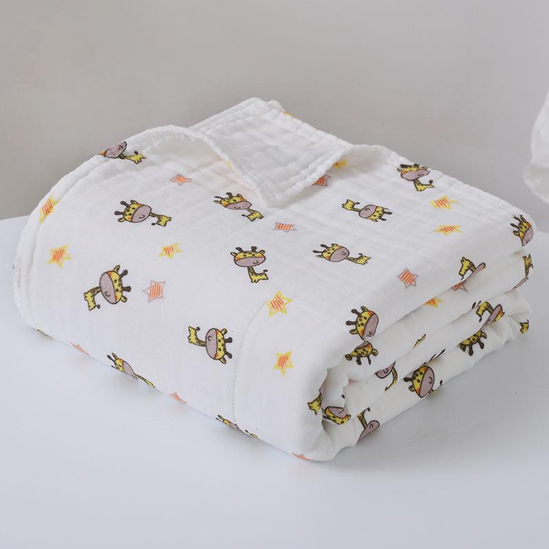 Newborn Six-Layer Cotton Gauze Bath Towel & Swaddle Blanket