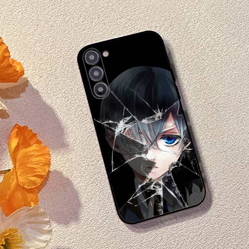 Anime Black B-Butler Handyhülle Schwarzes Silikon Weich Für Samsung Galaxy A73,A72,A71,A70,A53,A52,A51