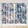 2 Pieces - Glass - Printed Curtain - Polyester Material - Suitable for Bedroom, Living Room, Study Private Curtain