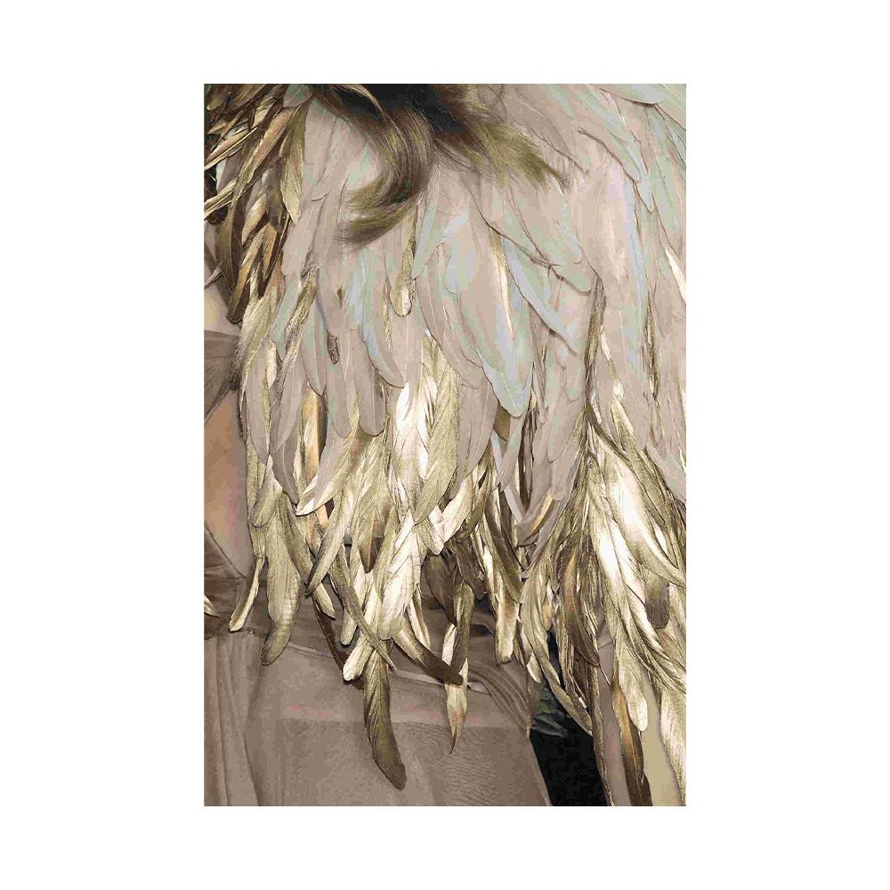 

Плакат Черно-белая настенная картина Домашний декор для гостиной Скандинавские картины на холсте Печать постеров Абстракция Золотое перо Холст 50x75cm