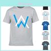 Luxuriöses Alan Walker T-Shirt aus verwaschener Baumwolle mit klassischem Rundhalsausschnitt für Herren in jeder Jahreszeit