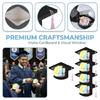 1/5/10/30Pcs Graduation Celebration Candy Holders With Plastic Dome And Yellow Tassels For Classroom Activities