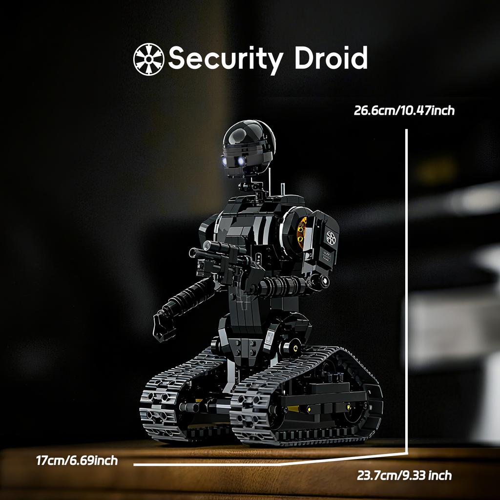 588Pcs Electric Remote Control Security Robot Moc Building Blocks Model Assembly Educational Toy Ornament Boy'S Birthday Gift
