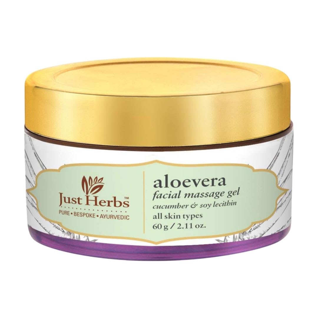 

Just Herbs Гель для массажа лица с алоэ вера, для лица, всех типов кожи, без SLS и парабенов, 60 г