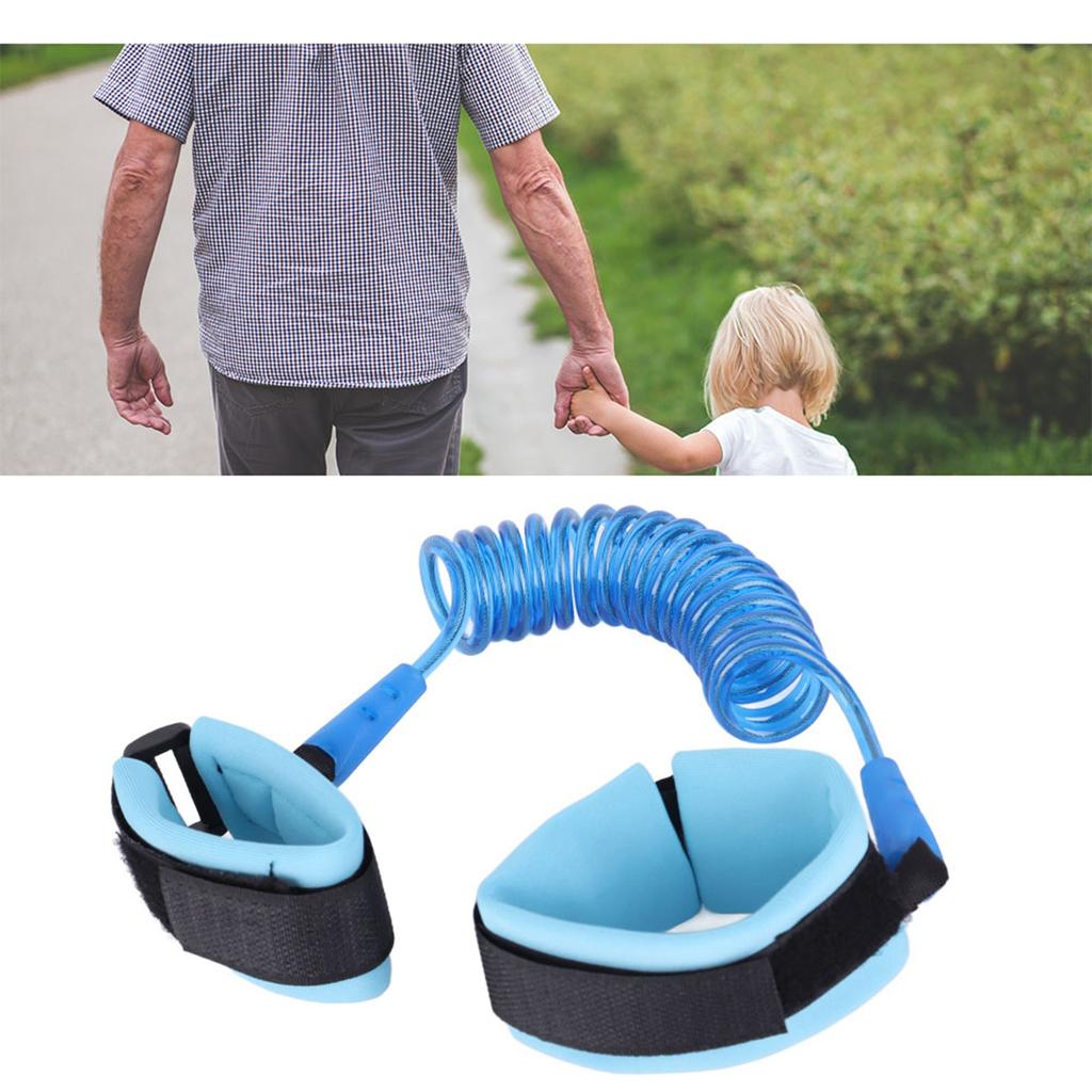 Kids Anti Lost Rope Elastic Adult Children Wristband Link Assurance(Blue)
