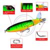 1pcs 10cm 14cm Topwater Spinner Fishing Lure Popper Artificial Pencil Hard Bait Propeller Rotating Tail Fishing Tackle Swimbait