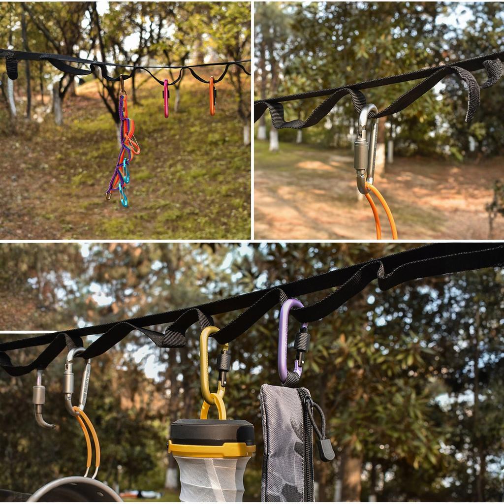 Outdoor Camping Clothesline Camping Storage With Tent Hanging Rope For Hiking Backpacks