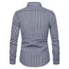 Spring And Autumn Men's Long-sleeved Shirt Trend Slim Youth Casual Men's Striped Shirt