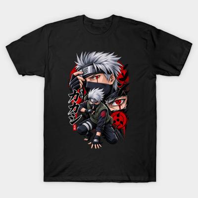 Asian Size Cotton Unisex Tshirt Print T-shirt Kakashi T-shirt No-Cut Print Regular Fit