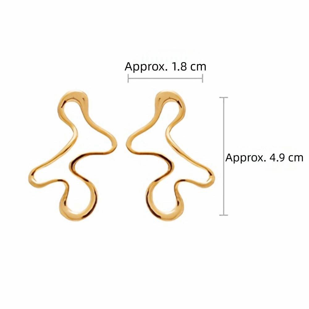 Hollow Geometry Geometric Earrings Minimalist Design Stud Earrings  Daily Wear