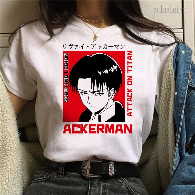 Attack the giant manga summer new fashion breathable couple student round neck short-sleeved Anime T-shirt