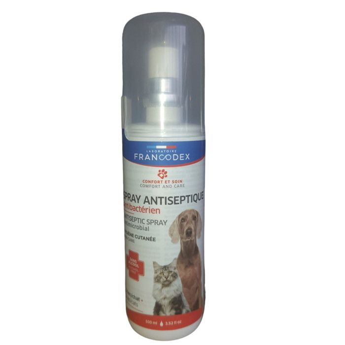 Spray Antiseptique 100 Ml, Pour Chats Et Chiens - Francodex
