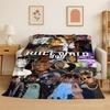 Couverture Flottante Douce et Chaude Rapper Star Légende Juice WRLD 999 Rétro pour Chambre à Coucher Salon Lit Voyage Camping