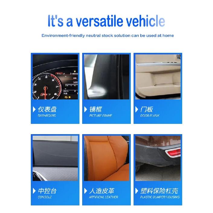 Car Plastic Restorer Polish for Auto Interior Exterior Trim Long-lasting Cleaner Agent Hydrophobic Auto Coating Car