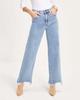 2023 Women's Casual Wide-Leg Denim Pants with Irregular Fringed Hem