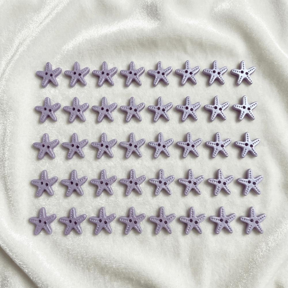 40pcs Creative Imitation Shell Buttons Cute DIY Buttons Starfish Buttons  Cardigan Sweater