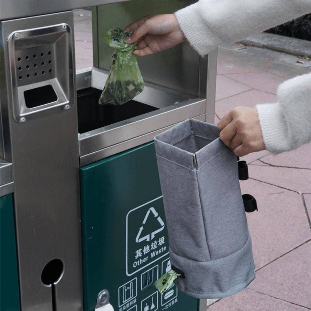 Waterproof Pet Poop Scooper Bag Hanging Oxford Dog Poop Bag Carrier with Hook Dog Garbage Holder for Cats and Dogs